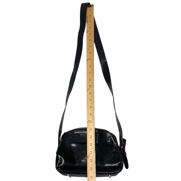 bag dark grey Laeda 4 Bloomingdales shoulder cross body leather faux lizard 9x5 - Picture 11 of 12